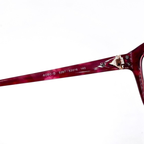 Bvlgari Cat Eye Eyeglasses Cherry Marble 4080-B Acetate‎ Full Rim Frames Women\'s main image 6
